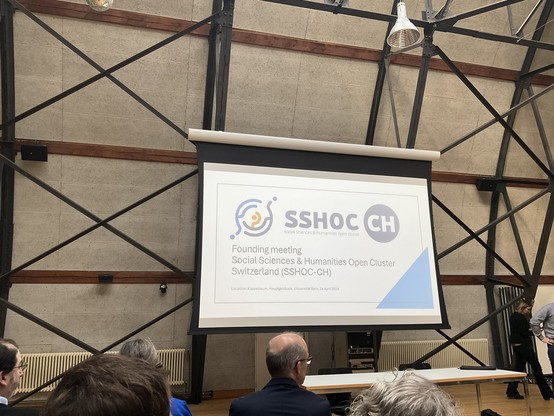 Slide:
SSHOC CH 
Founding meeting
Social Sciences & Humanities Open Cluster Switzerland (SSHOC-CH)