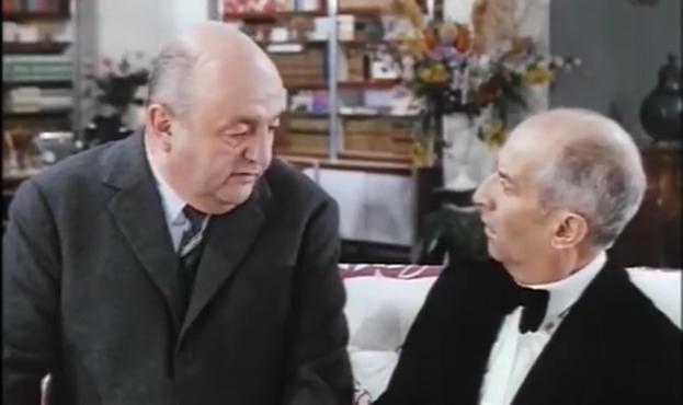 Louis de Funès dans une scène classique du film Jo (1971): «Non! Si! Oh!